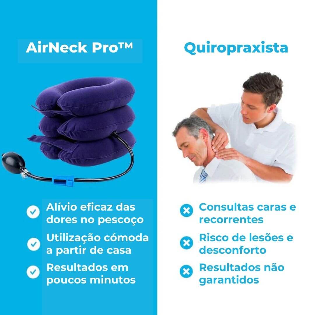 AirNeck Pro™ - Tração cervical com bomba de ar