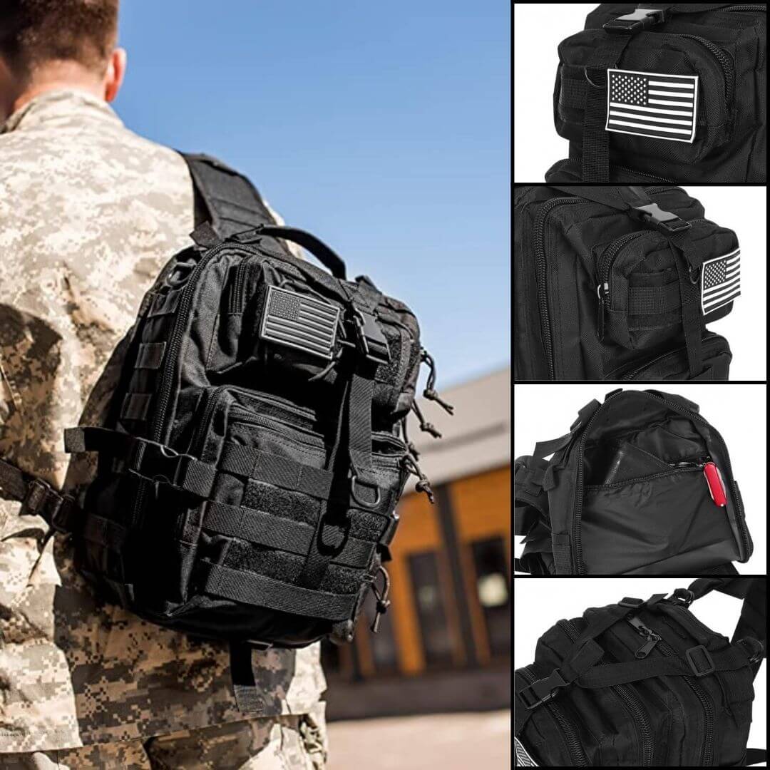 Mochila Táctica Militar Preta 30L