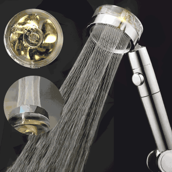CHUVEIRO ECOLÓGICO COM HÉLICE DE PRESSÃO E FILTRO PURIFICADOR