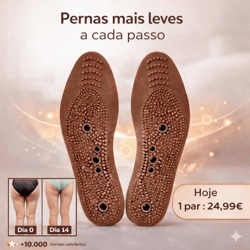 Palmilhas de reflexologia FeetComfort™ para pernas inchadas