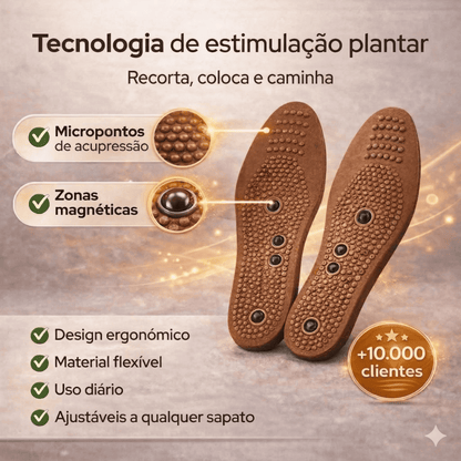 Palmilhas de reflexologia FeetComfort™ para pernas inchadas