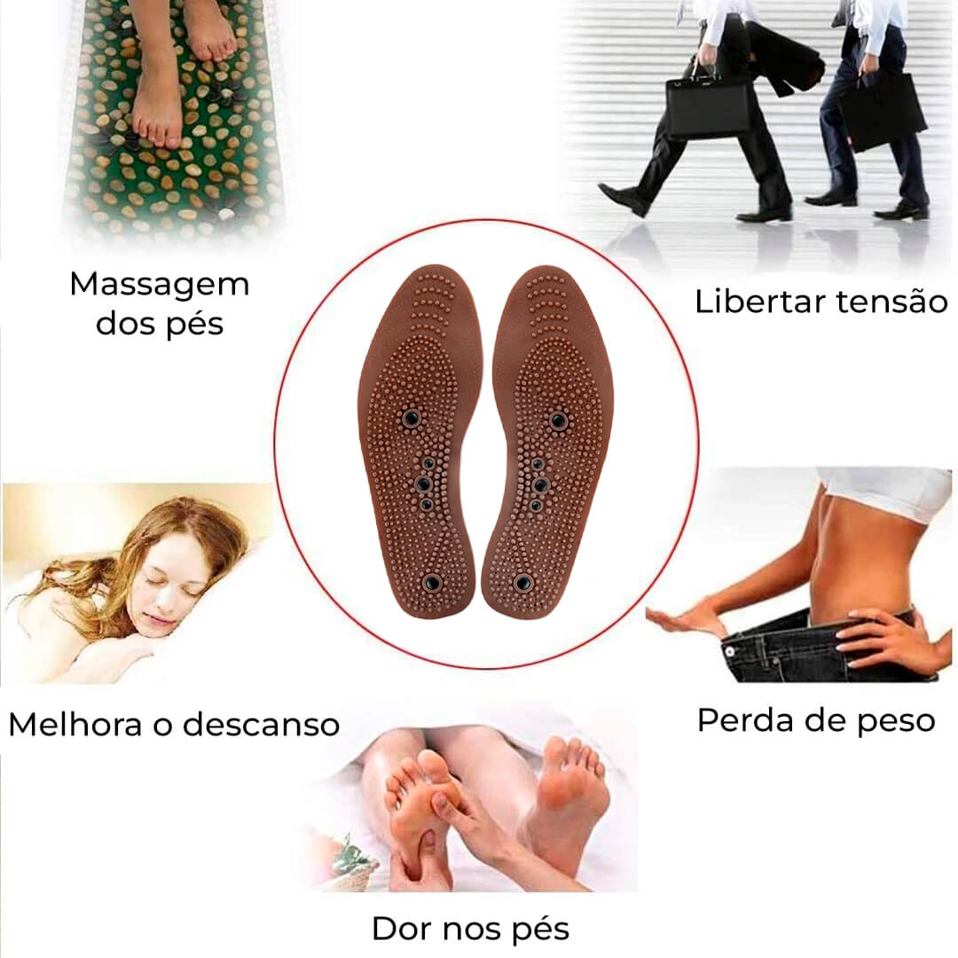 FeetComfort™ - Palmilhas de Massagem Terapêutica para Alívio da Dor